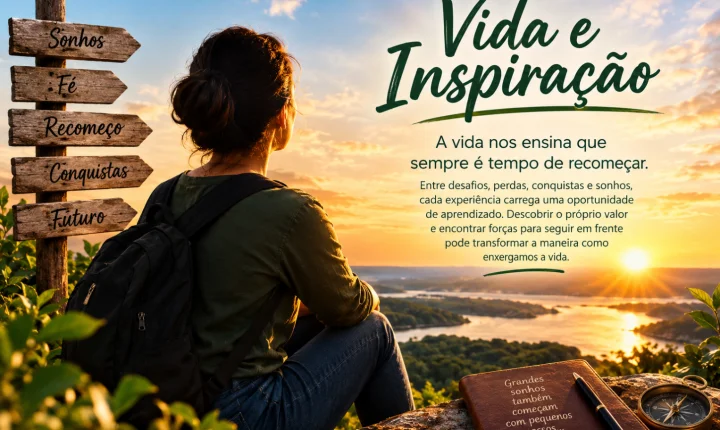 VIDA E INSPIRAÇÃO: A vida nos ensina que sempre é tempo de recomeçar